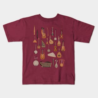 String Musical Instruments Kids T-Shirt